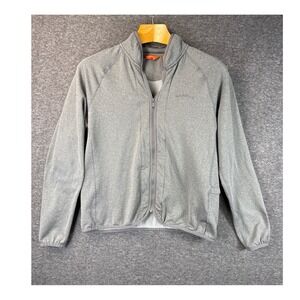 Merrell Heather Grey Full Zip Grid Fleece Jacket JWS26357 Womens Size M Spring